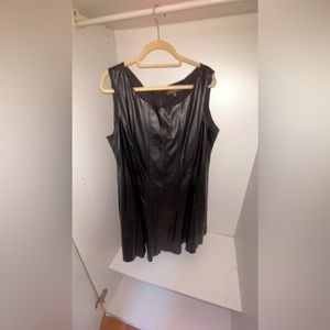 Black leather dress